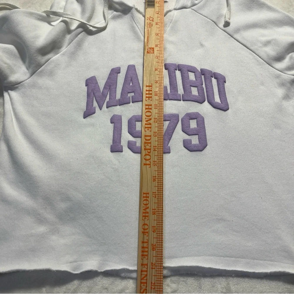 GRAYSON THREADS Malibu Print Hoodie White Lavender Size Small - Picture 7 of 7